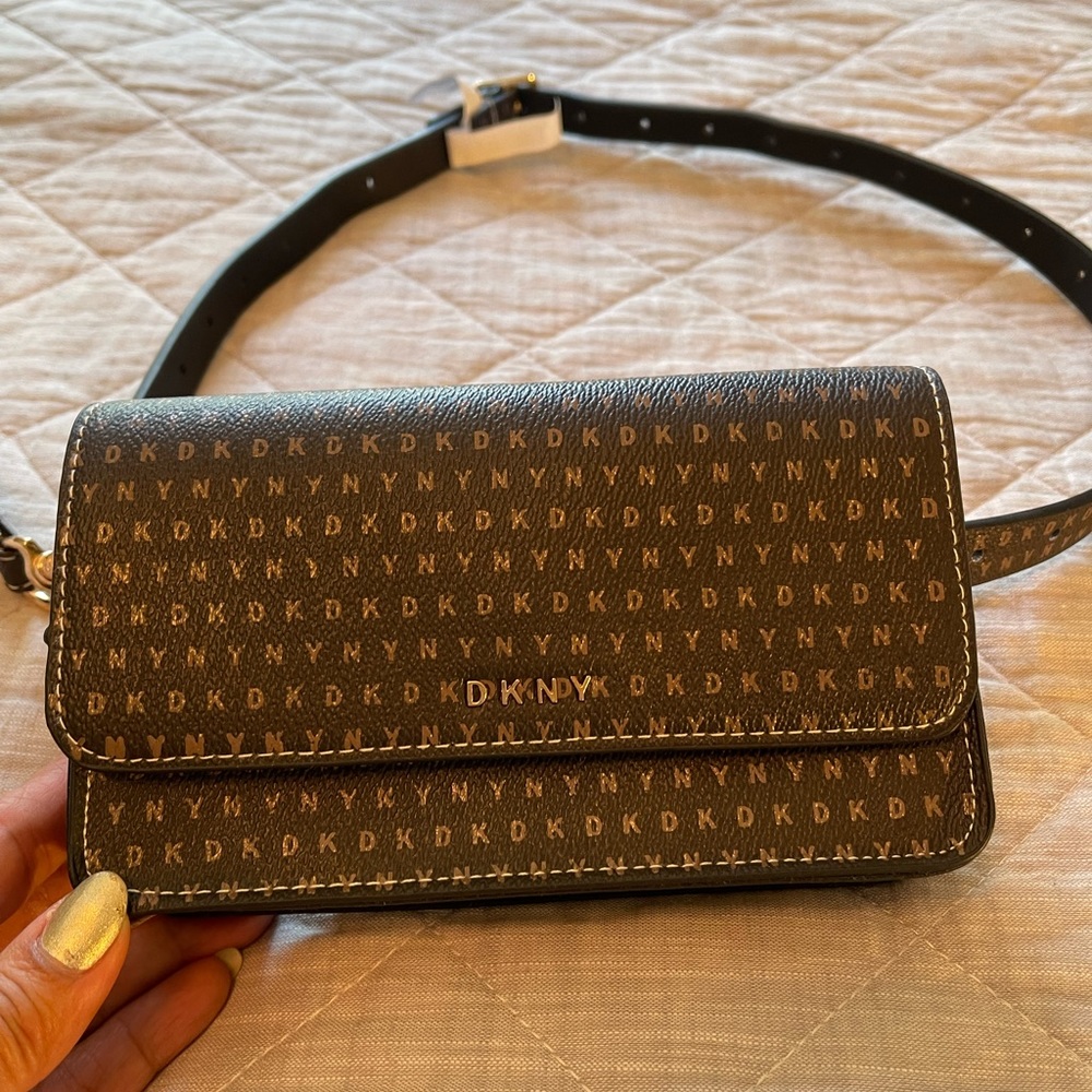 DKNY monogram belt bag/ wristlet bag ( this is already sold)
